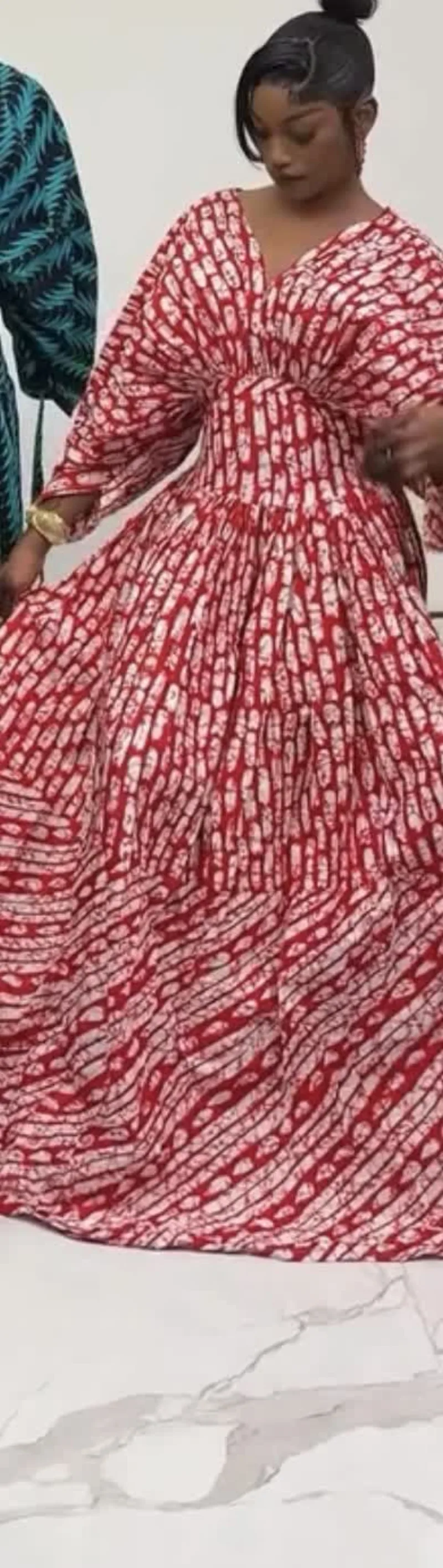 Crimson Batik Gown